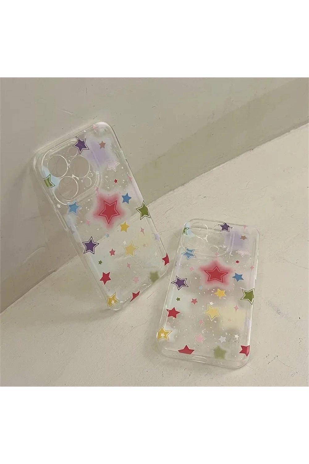 Aesthetic Gradient Star Clear Phone Case Shoptery