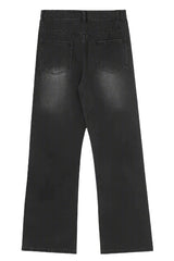 Y2k Acubi Gradient Star Embroidery Jeans Shoptery