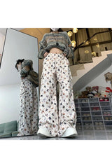 Kawaii Graffiti Wide Leg Suit Pants Shoptery
