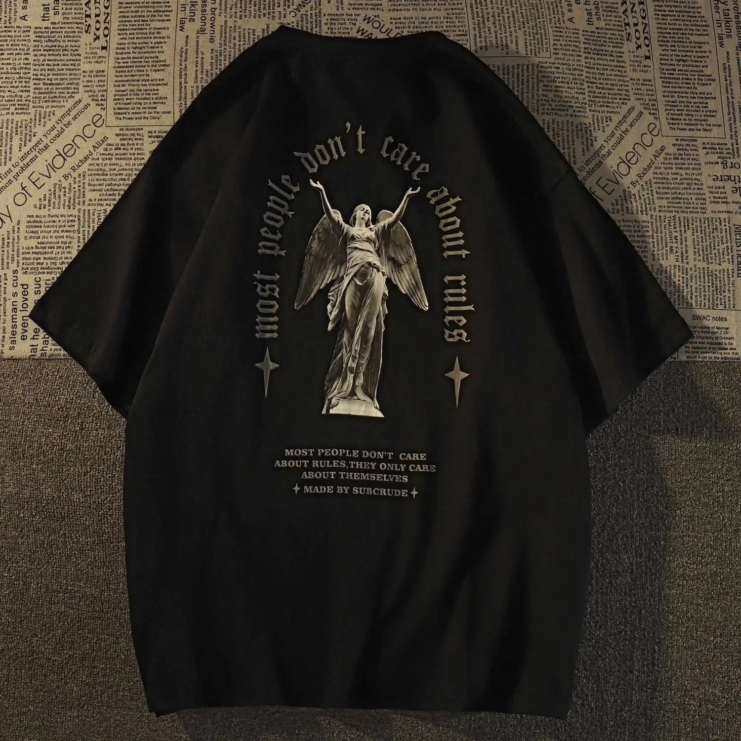 Graphic Goth Angelcore T-shirt -