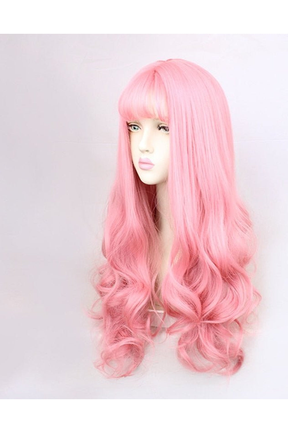 Kawaii Green Black Curly Wig Pink 24inches 1 PC Shoptery