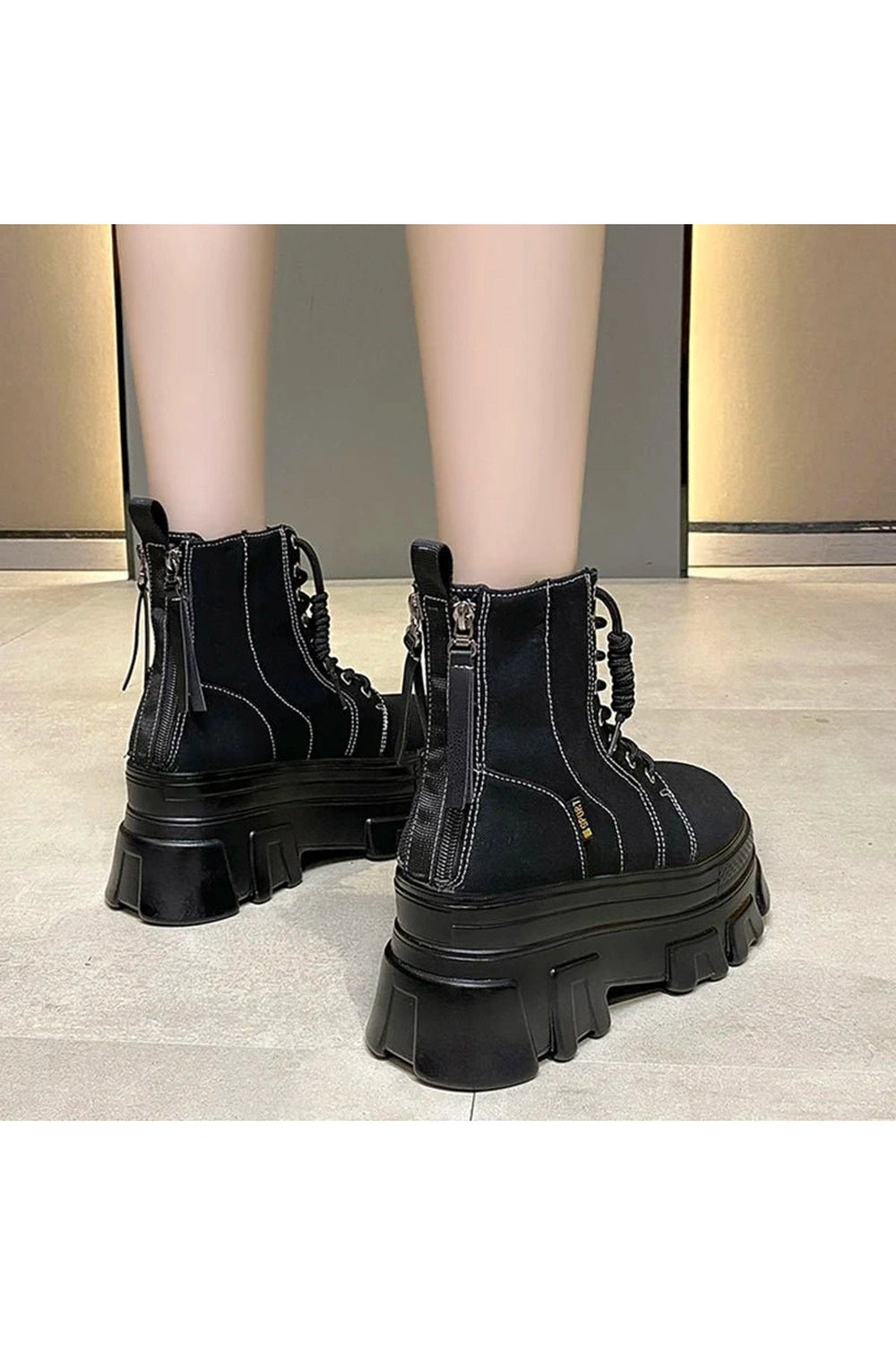 Green Punk Platform Boots Shoptery