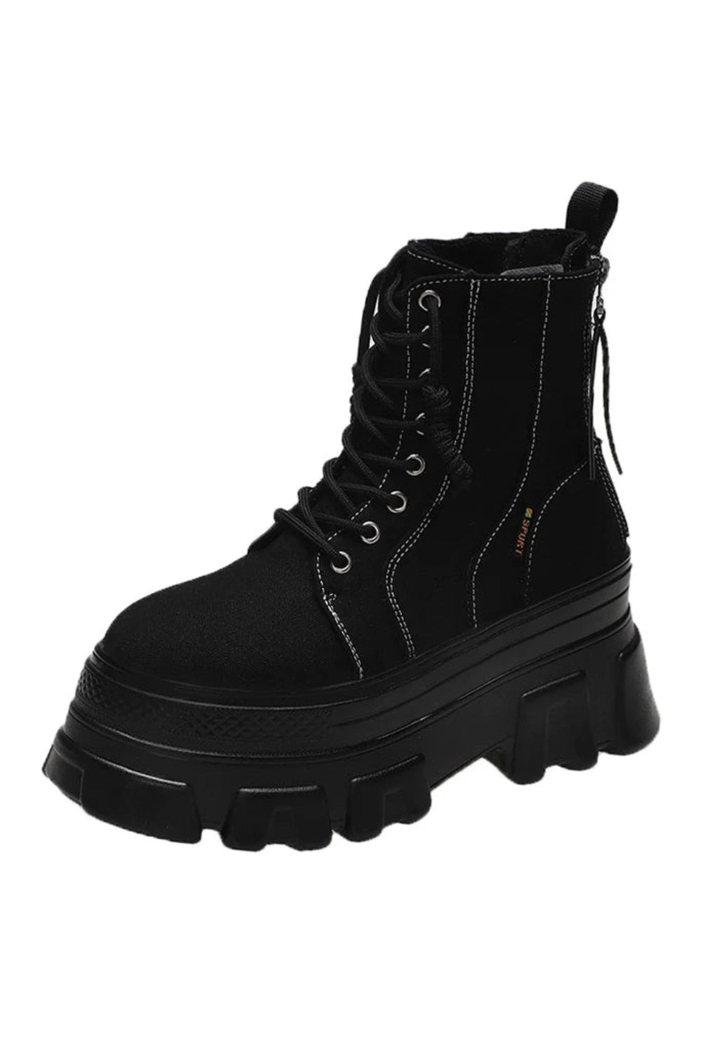 Green Punk Platform Boots black Shoptery