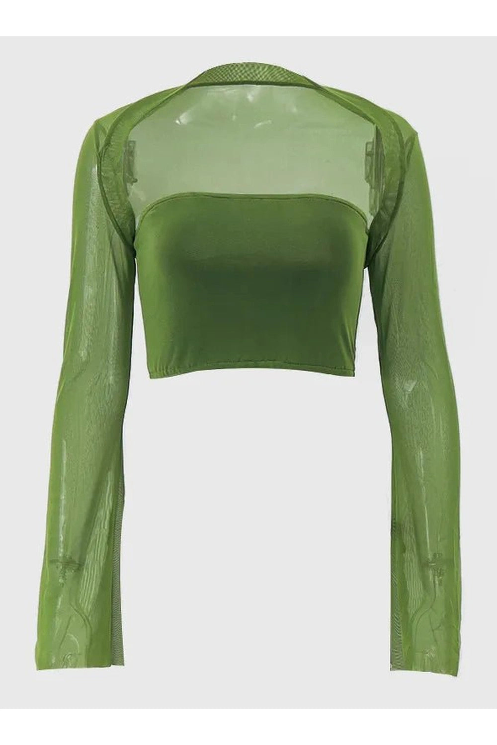 Green Sheer Shawl & Tank Set -