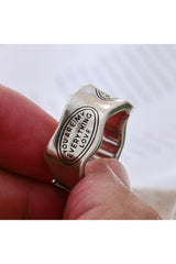 Green Stripe Letter Ring Shoptery