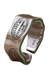 Green Stripe Letter Ring Shoptery