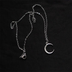 Grunge Aesthetic Moon Necklace Shoptery