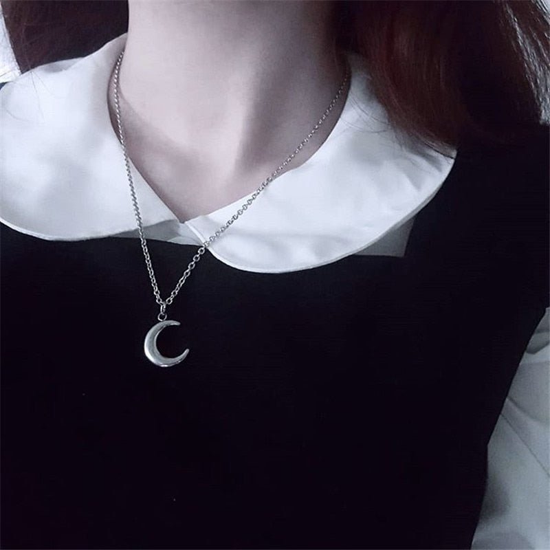 Grunge Aesthetic Moon Necklace Moon Necklace Shoptery