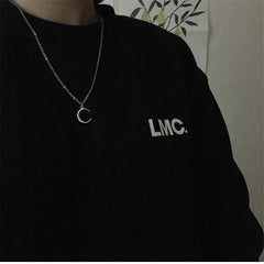 Grunge Aesthetic Moon Necklace Shoptery
