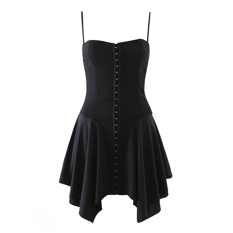 Grunge Mini Dress Y2K Aesthetics - Dresses
