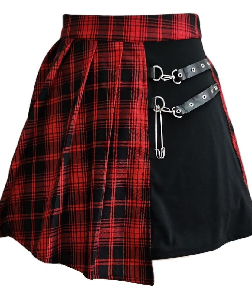 Grunge & Skate Girl Irregular Mini Skirt - Skirts