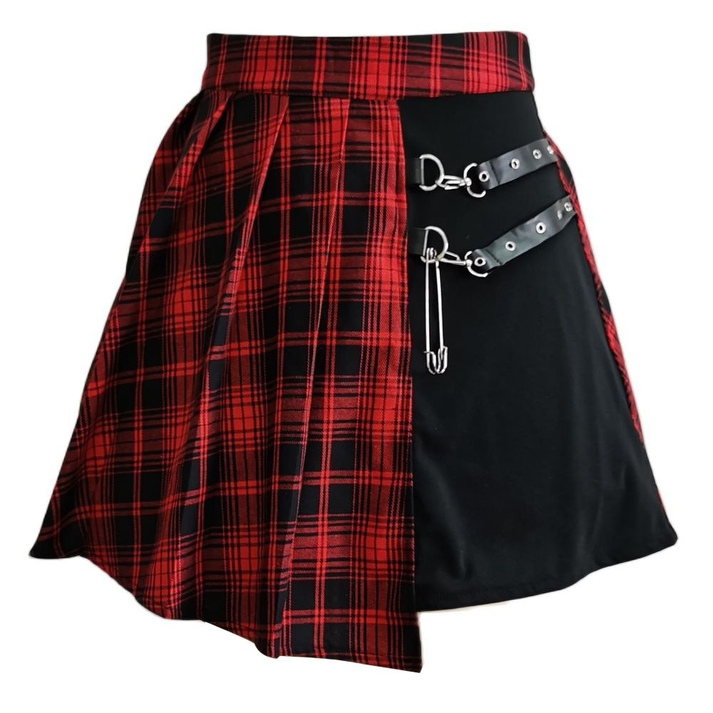 Grunge & Skate Girl Irregular Mini Skirt - Skirts
