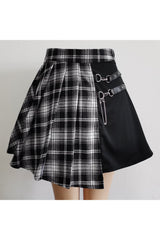 Grunge & Skate Girl Irregular Mini Skirt black Shoptery