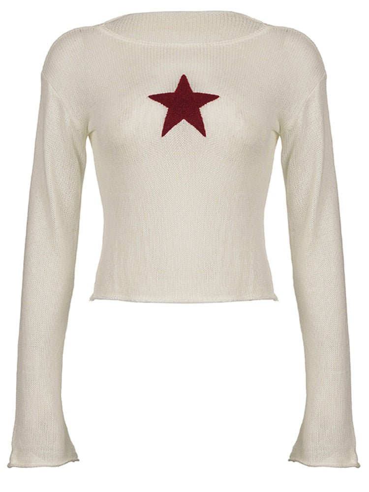 Grunge Style Star Sweaters - Sweaters