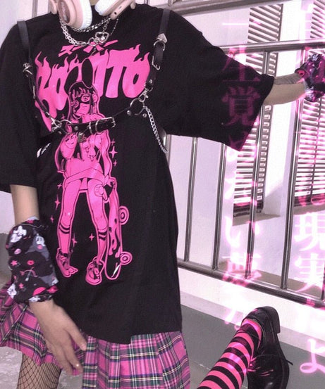 Harajuku Anime Fashion T-shirt - T-shirts