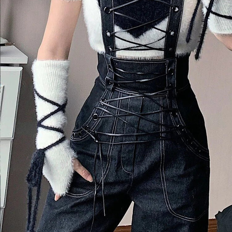 Edgy Bandage High Waist Pants Shoptery