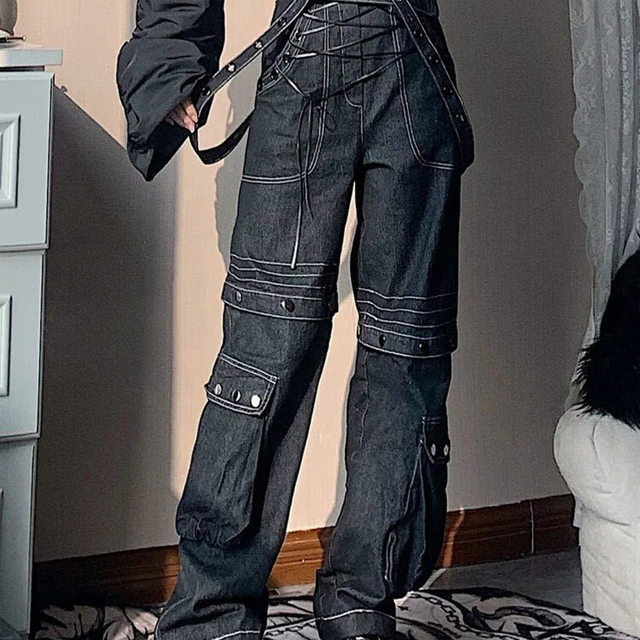 Edgy Bandage High Waist Pants Shoptery