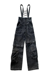 Edgy Bandage High Waist Pants Black Shoptery