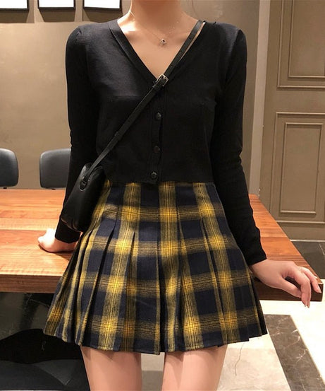 Harajuku Fashion Cute Plaid Skirt - Skirts