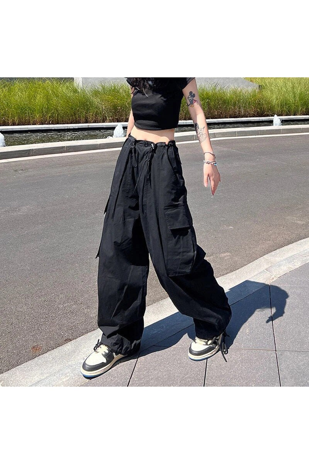 Harajuku Y2K Cargo Joggers Shoptery