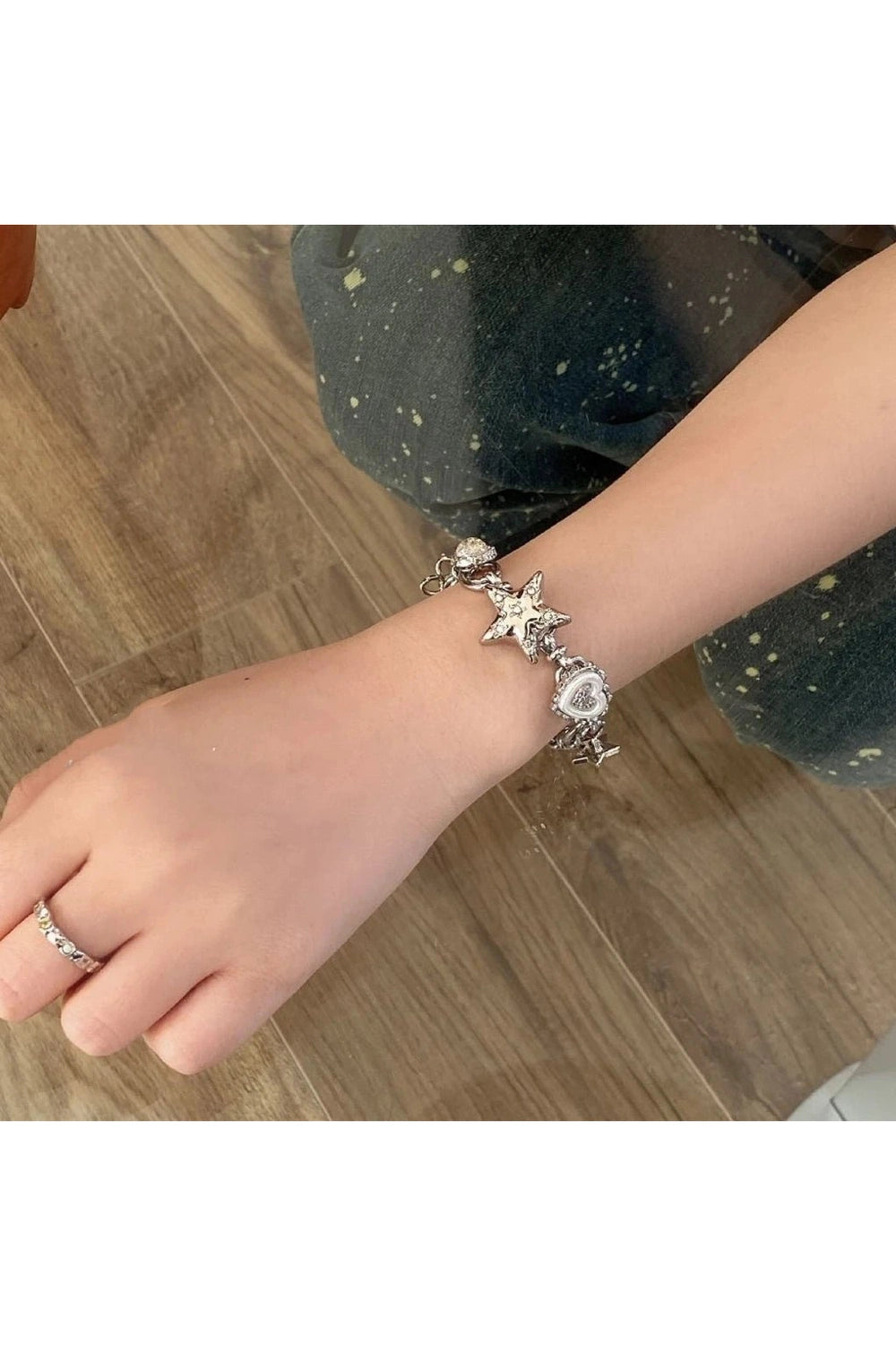 Bracelet – Heart Star for Retro Style – Charm Jewelry Shoptery