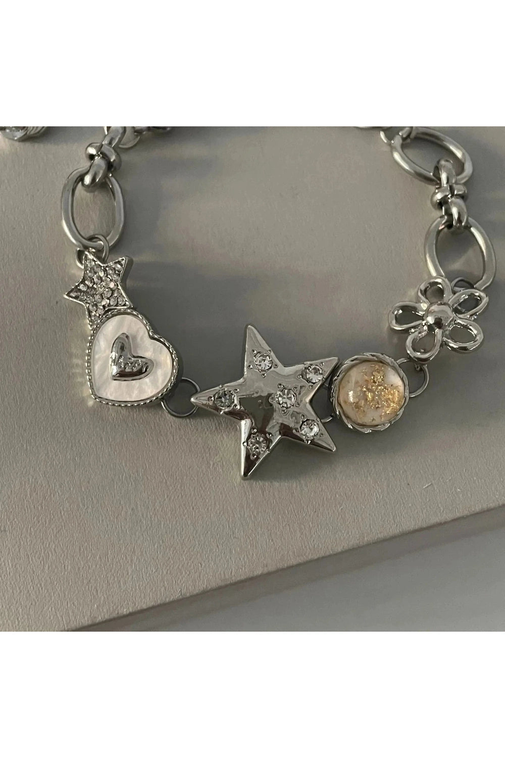 Heart Star Chain Bracelet Y2K Fairy Jewelry Shoptery
