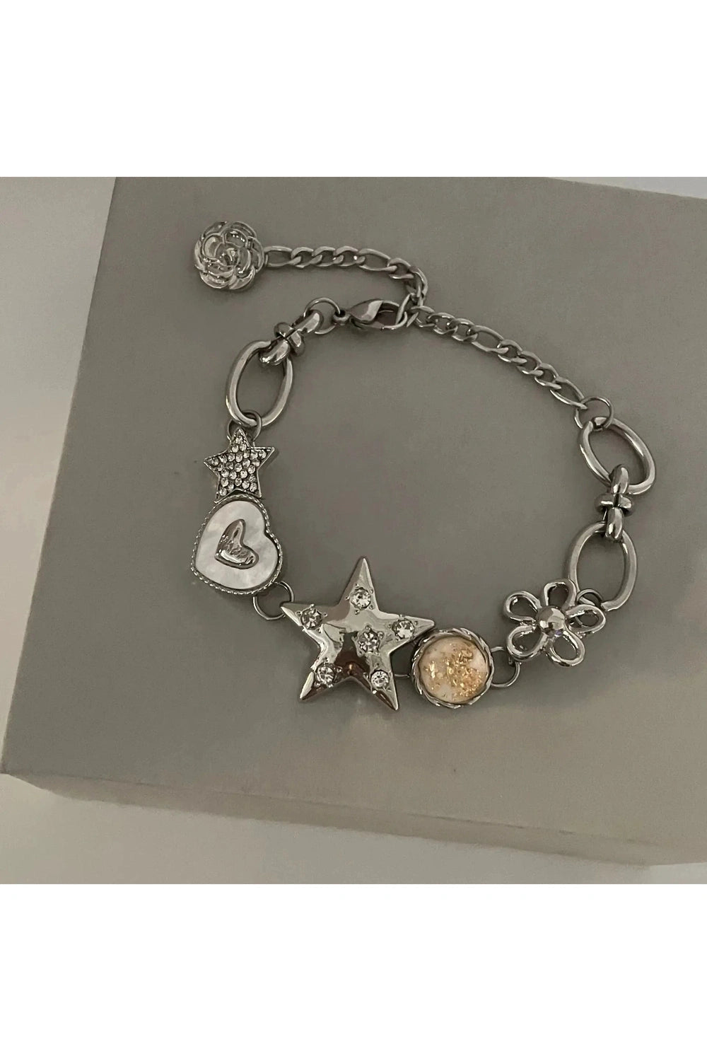 Bracelet – Heart Star for Retro Style – Charm Jewelry A Shoptery