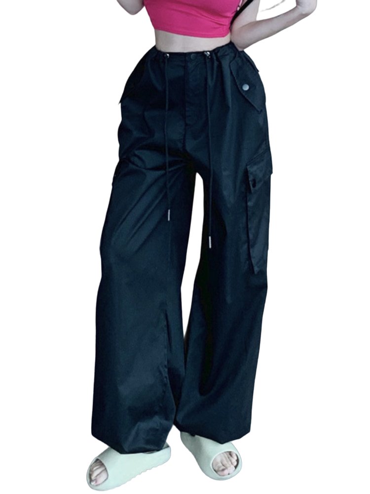 High Waist Cargo Pants - Pants