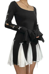 Alt High Waist Lace-Up Bodycon Shoptery