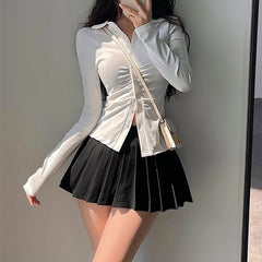 High Waist Pleated Tennis Skirt Shoptery