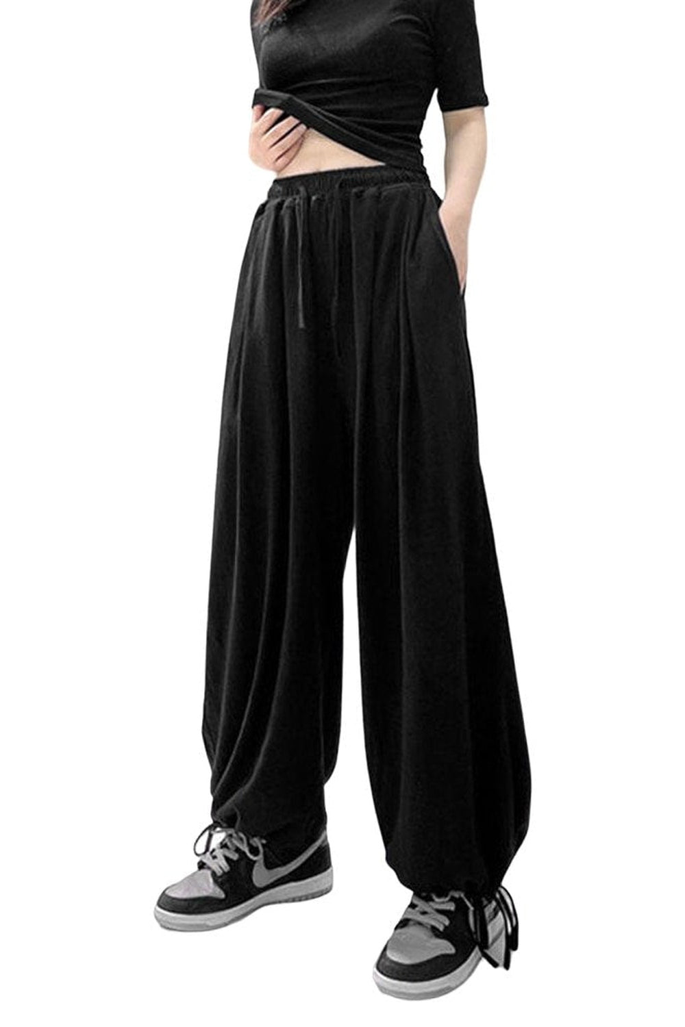 Hip Hop High Waist Oversize Pants - Pants