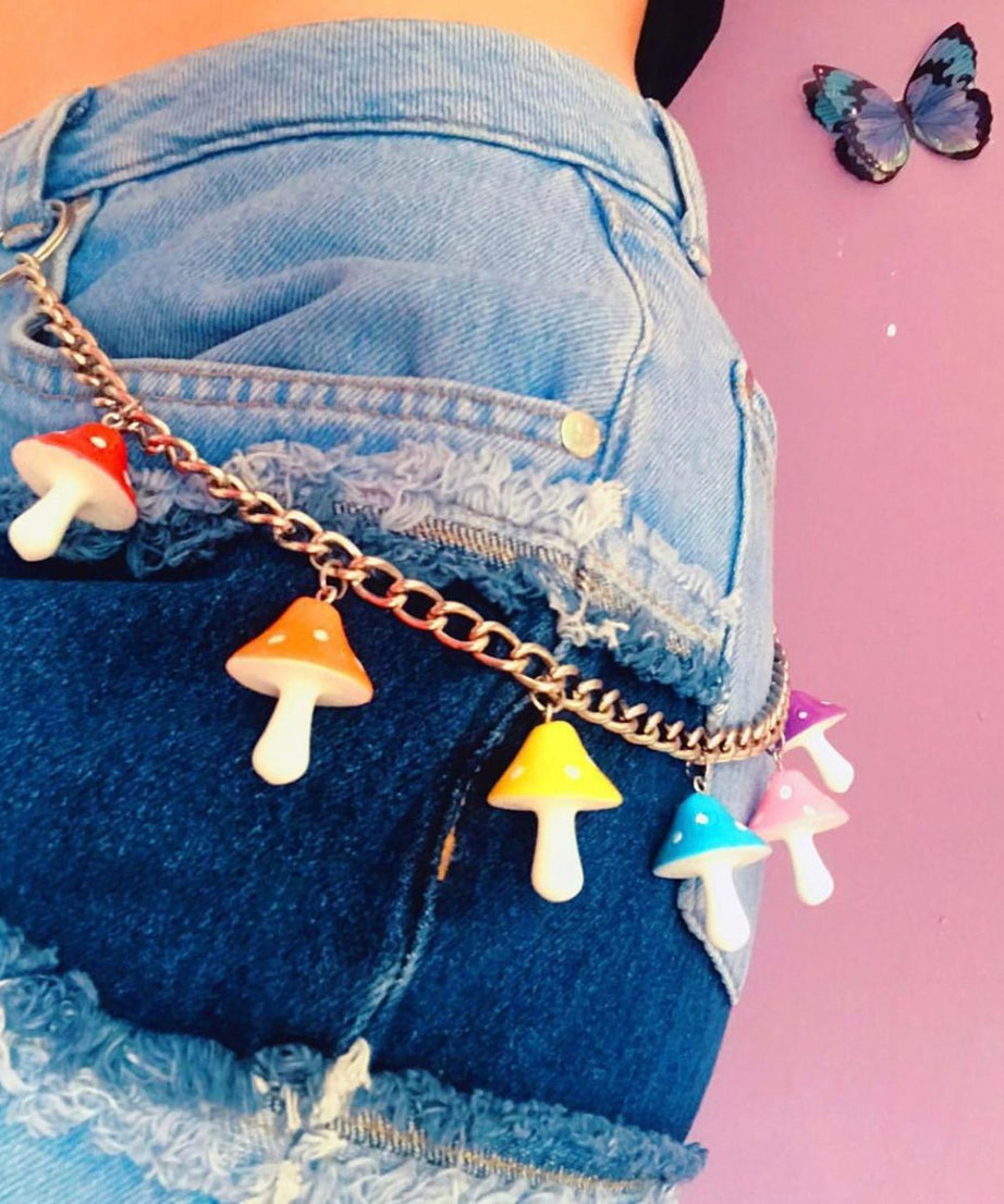 Indie Aesthetic Colorful Mushroom Pendant - Necklaces