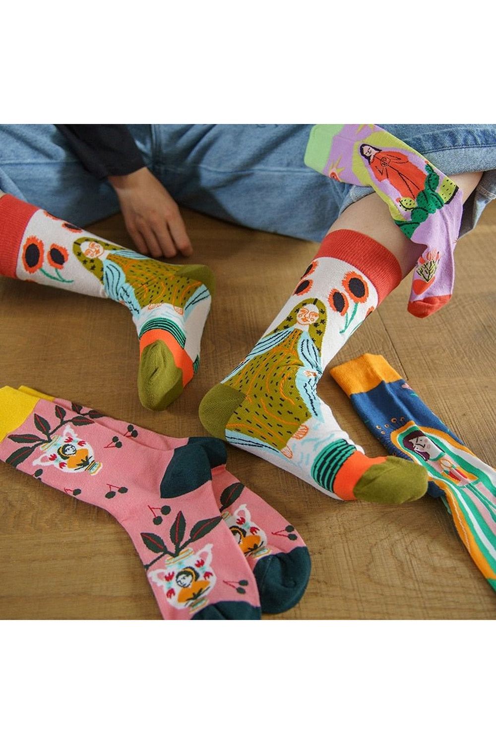 Indie Aesthetic Creative Abstract Socks - Socks