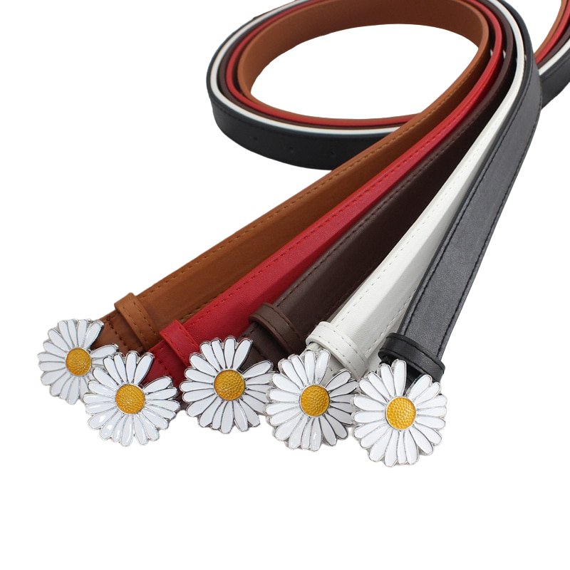 Indie Aesthetic Daisy Pu Belt - Belts