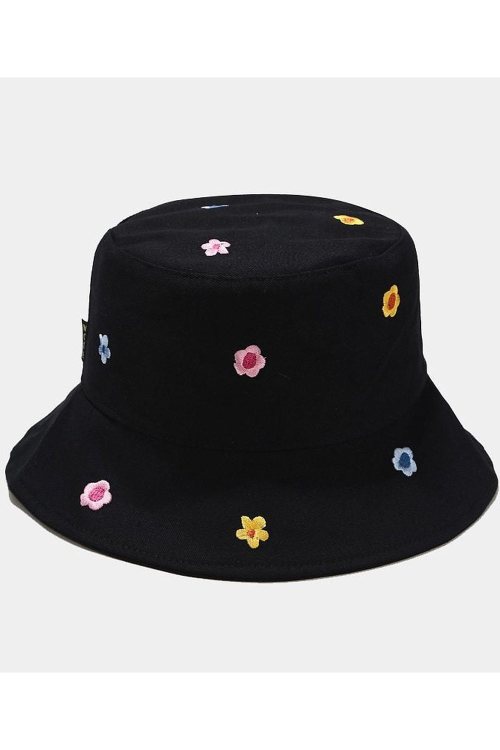 Indie Aesthetic Flower Bucket Hat Black 56-60cm Shoptery