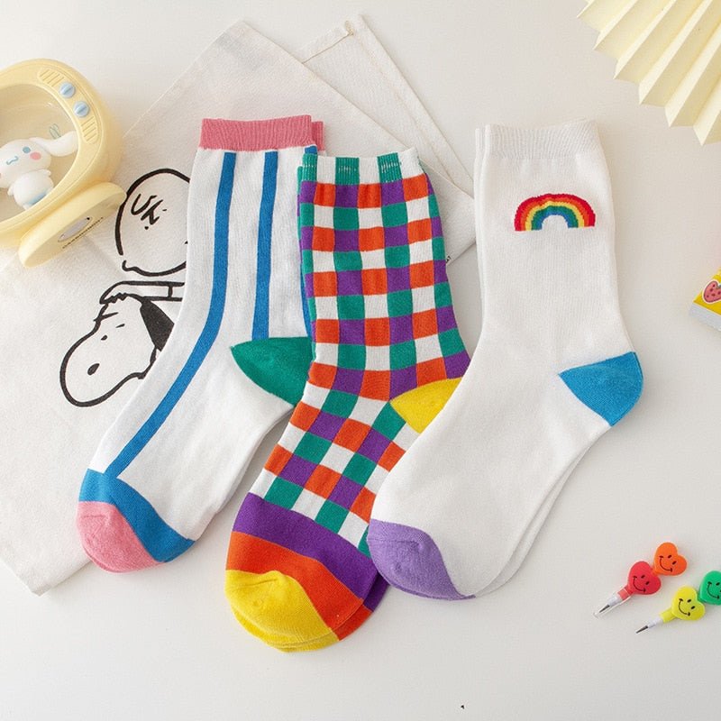 Indie Aesthetic Style Cotton Socks - Socks