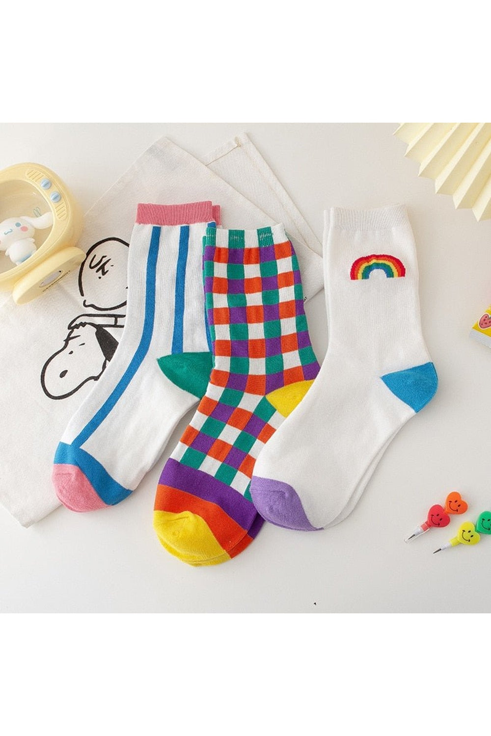 Indie Aesthetic Style Cotton Socks - Socks