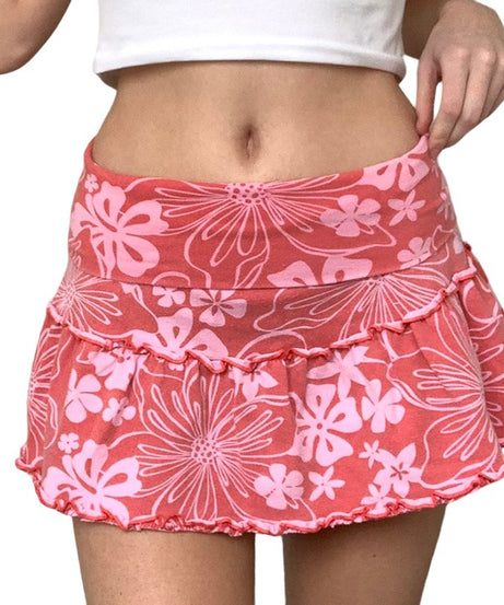 Indie Cute Pink Mini Skirt - Skirts