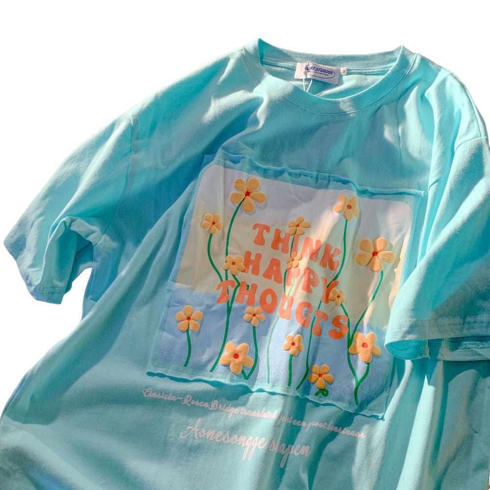 Indie Pastel Flowers T-shirt - T-shirts