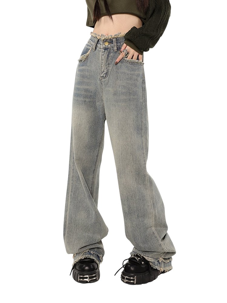 Indie Style Baggy Jeans - Jeans