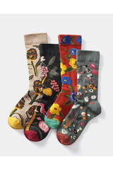 Jacquard Breathable Combed Cotton Socks Shoptery
