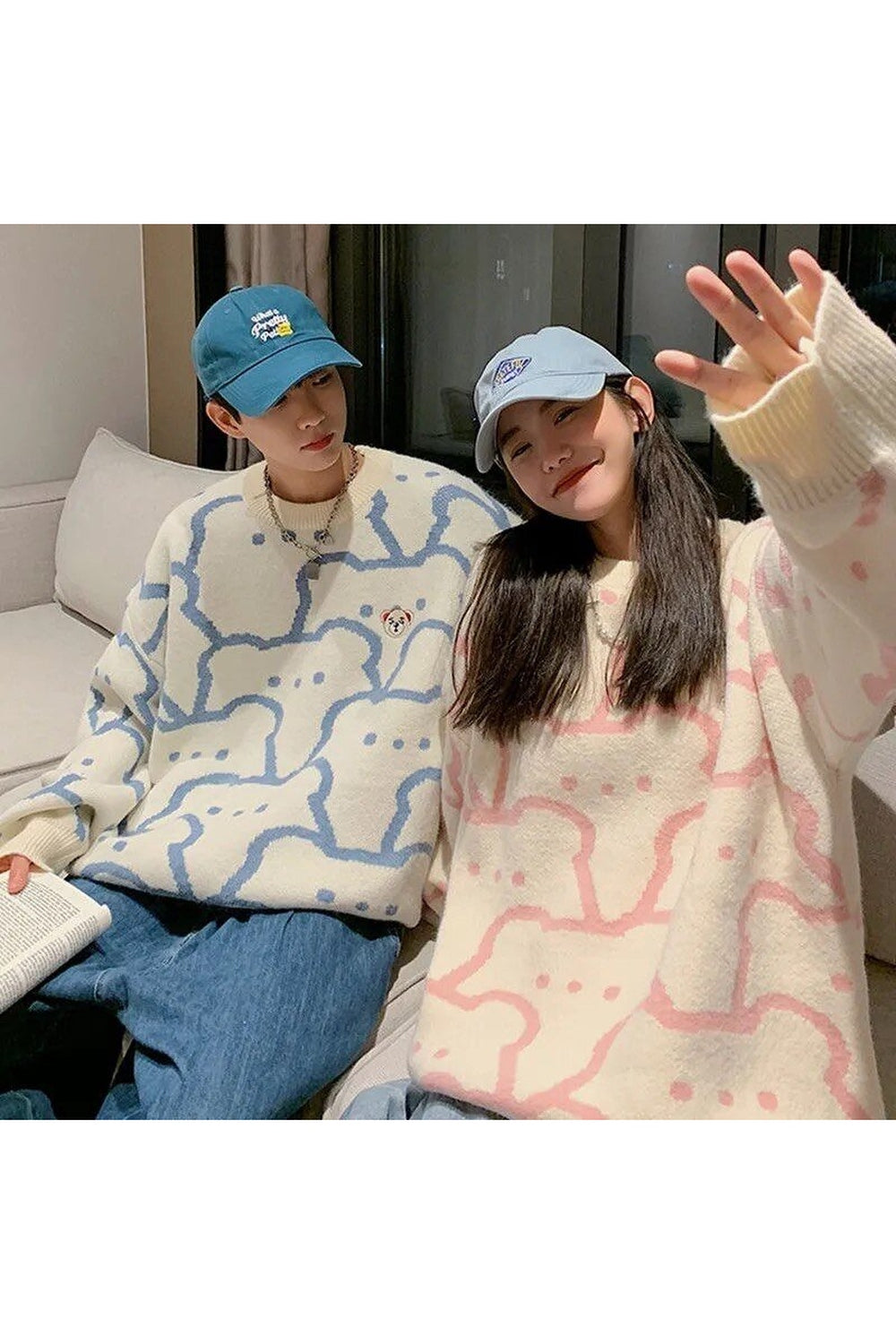 Fall Kawaii Bear Knit Sweater Shoptery