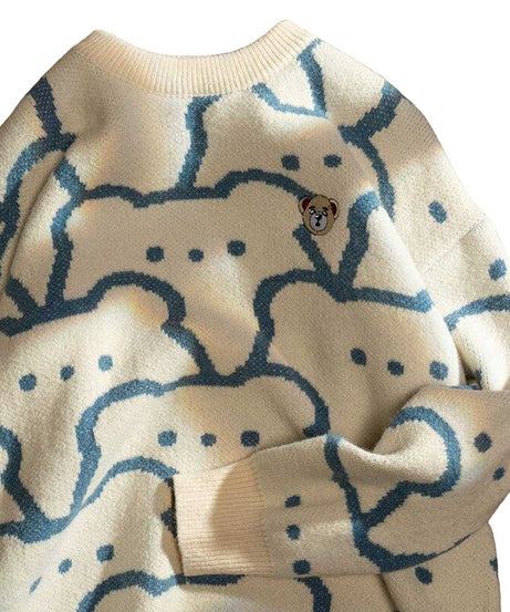 Kawaii Bear Knit Sweater - Sweaters