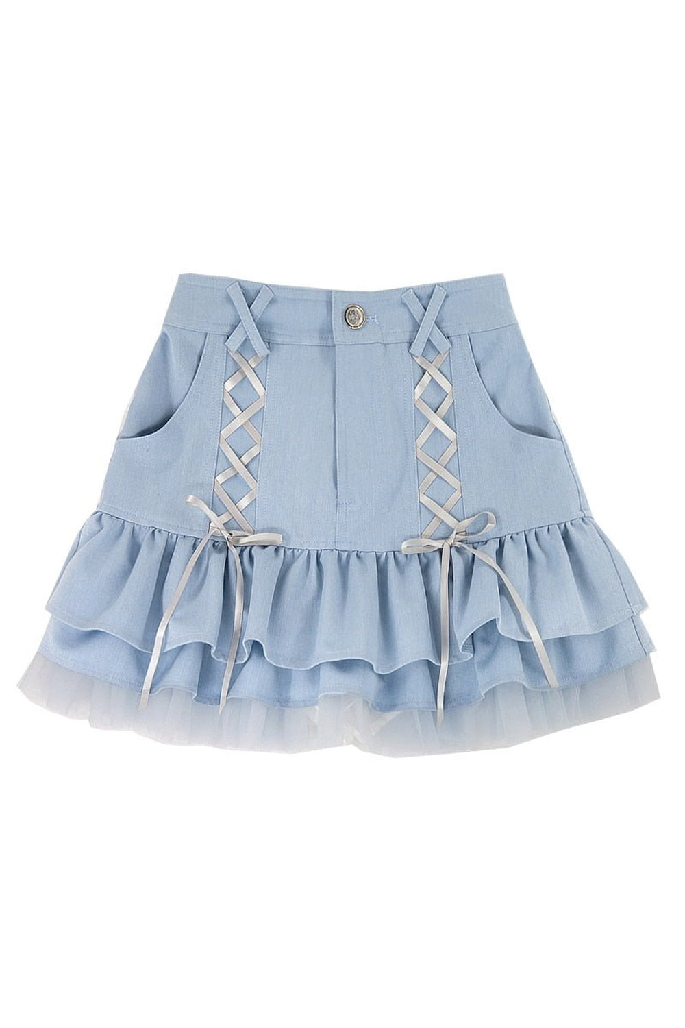 Kawaii Blue Mini Skirt - Skirts