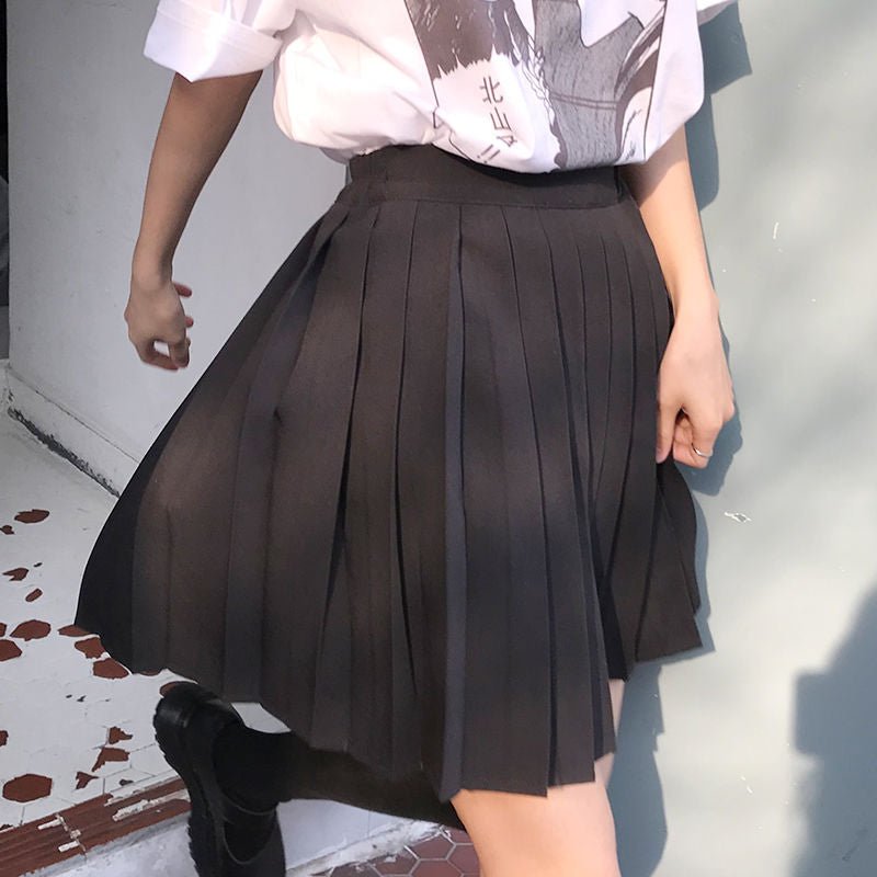 Kawaii College Style Pleated Skirt - Skirts