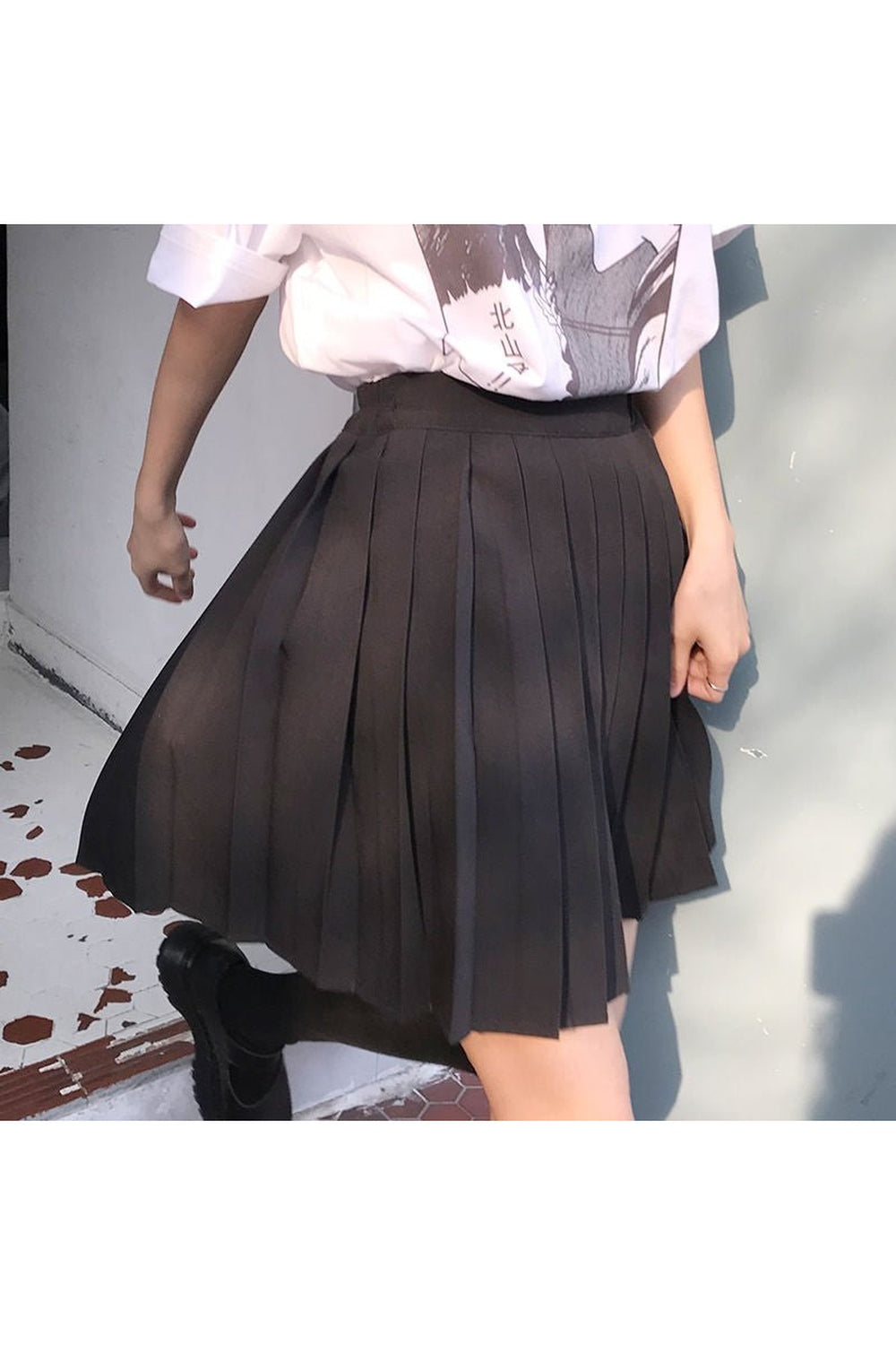 Kawaii College Style Pleated Skirt - Skirts