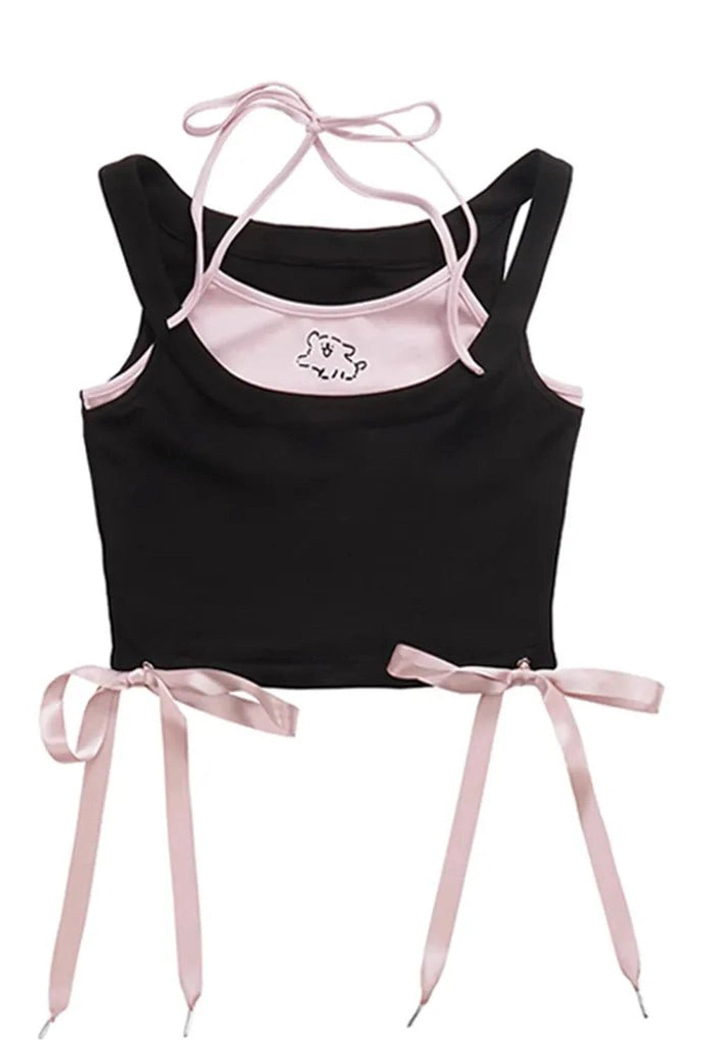 Kawaii Contrast Halter Camisole -