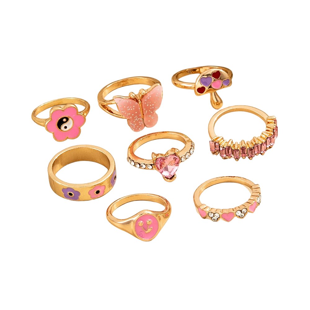 Kawaii Cute Rings Set for Girls - Rings