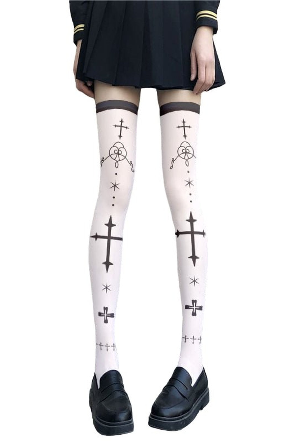 Kawaii Goth Long Socks - Socks