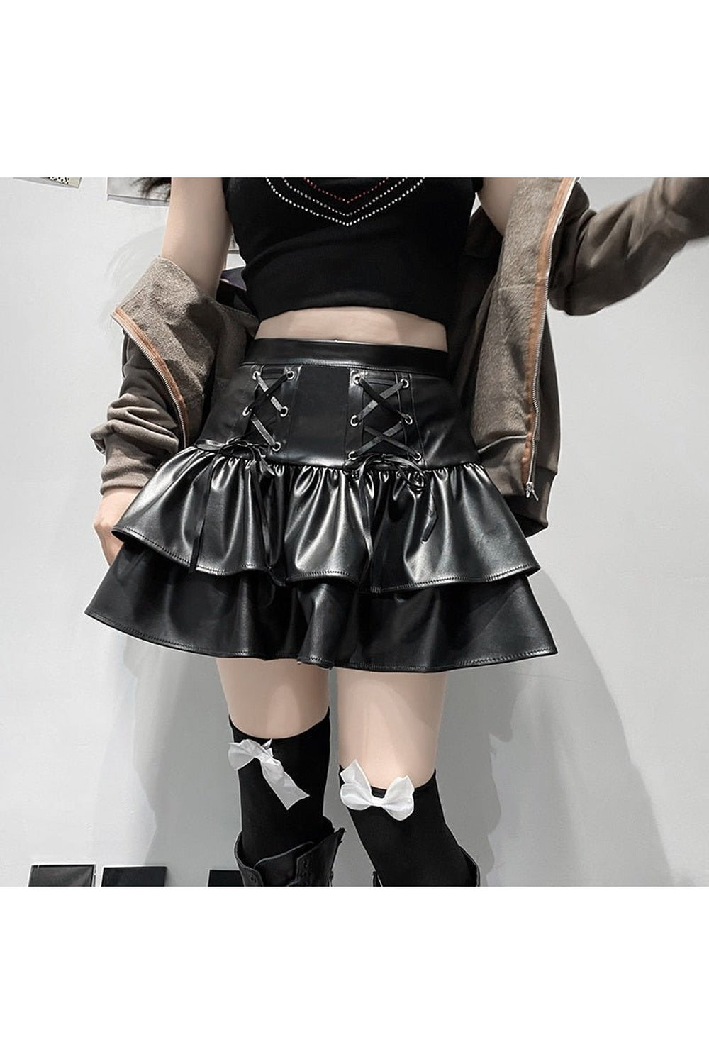 Kawaii Goth Pleated Skirt Shoptery